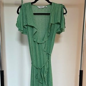 & Other Stories Green Floral Wrap Dress - US 4